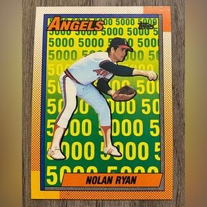 1990 Topps Nolan Ryan #3 5000 K's Texas Rangers Houston Astros Baseball Card HOF
